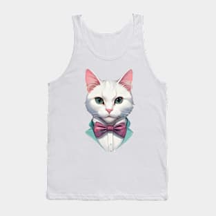 Fancy Cat with Bowtie no.13 Tank Top